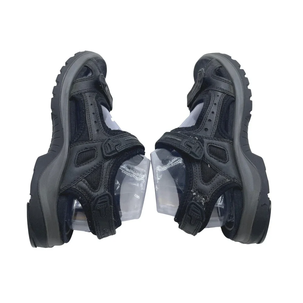 Ecco Receptor Technology‎ Mens 40 US 6/6.5 Black Leather Sport Sandals